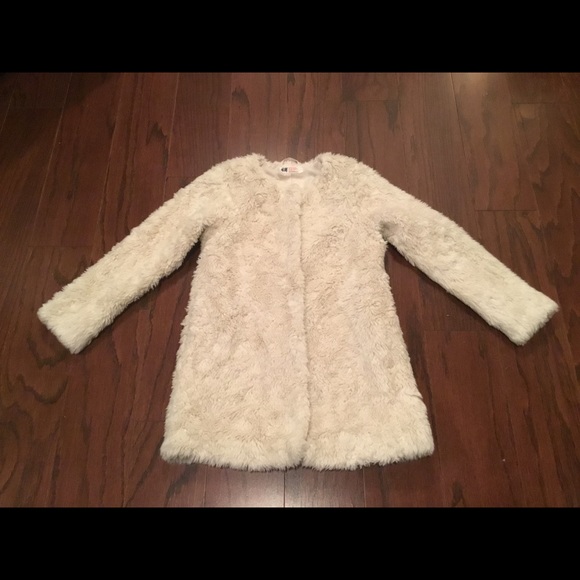 H&M Jackets & Blazers - H&M faux fur jacket 7-8 y